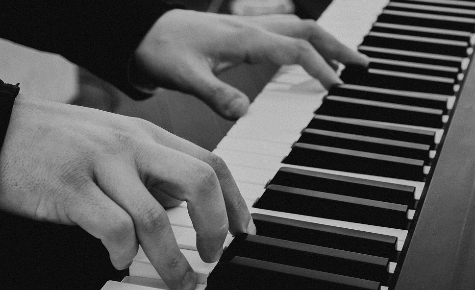 pianist playing on piano